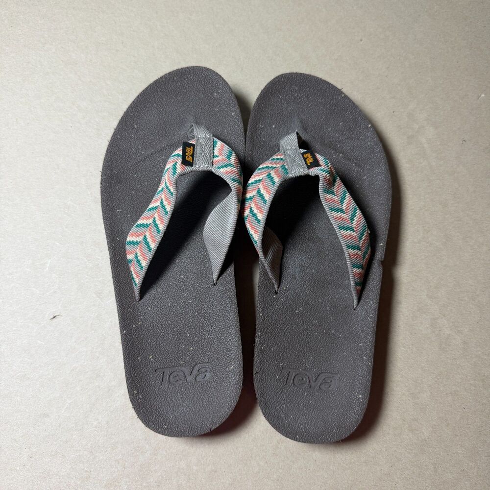 Teva womens re flip sandals retro neutral quick dry webbing straps size 6